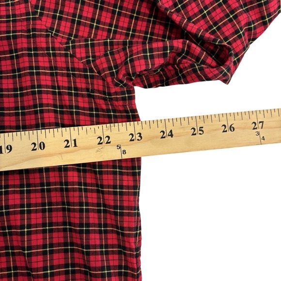 Ralph Lauren Red Black Plaid Button Down Shirt Men's L Cotton Long Sleeve Large - Picture 5 of 11